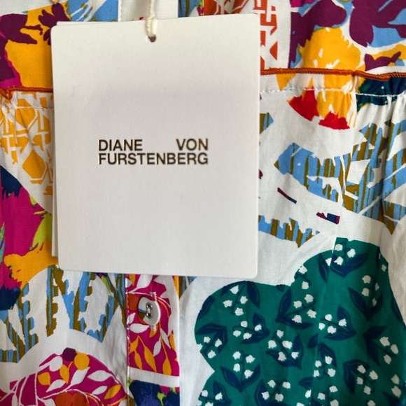 Diane Von Furstenberg Colorful Floral Midi Dress NWT $598 - Picture 13 of 14